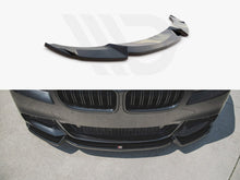 Load image into Gallery viewer, Maxton Design Gloss Black Front Splitter V3 for BMW 5 Series F10/F11 (2011-2017) M Sport M-Pack Front Lip Spoiler
