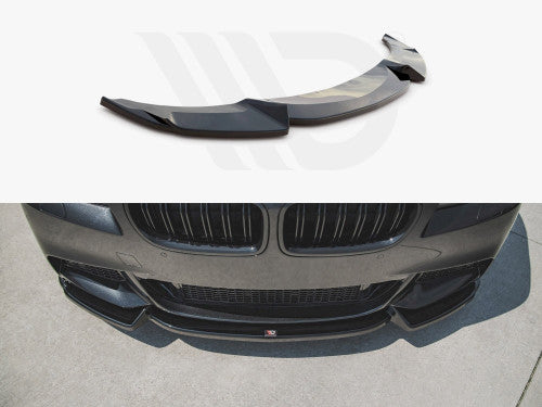 Maxton Design Gloss Black Front Splitter V3 for BMW 5 Series F10/F11 (2011-2017) M Sport M-Pack Front Lip Spoiler