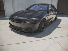 Load image into Gallery viewer, Maxton Design Gloss Black Front Splitter V3 for BMW 5 Series F10/F11 (2011-2017) M Sport M-Pack Front Lip Spoiler
