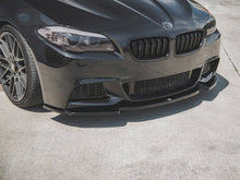 Load image into Gallery viewer, Maxton Design Gloss Black Front Splitter V3 for BMW 5 Series F10/F11 (2011-2017) M Sport M-Pack Front Lip Spoiler
