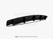 Load image into Gallery viewer, Maxton Design Gloss Black Central Rear Splitter (Diffuser-Style) for BMW 5 Series F11 Touring M Sport/M-Pack (2011+) - Fits Two Single Exhaust Outlets
