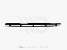 Load image into Gallery viewer, Maxton Design Gloss Black Central Rear Splitter (Diffuser-Style) for BMW 5 Series F11 Touring M Sport/M-Pack (2011+) - Fits Two Single Exhaust Outlets
