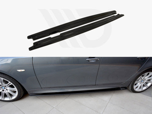 Maxton Design Gloss Black Side Skirt Diffusers (Splitters) for BMW 5 Series E60/E61 M Sport M-Pack 2003-2010