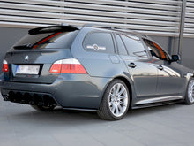 Load image into Gallery viewer, Maxton Design Gloss Black ABS Rear Side Splitters for BMW 5 Series E61 Touring M Sport 2003-2010 – Rear Spats / Bumper Corner Extensions (Pair)
