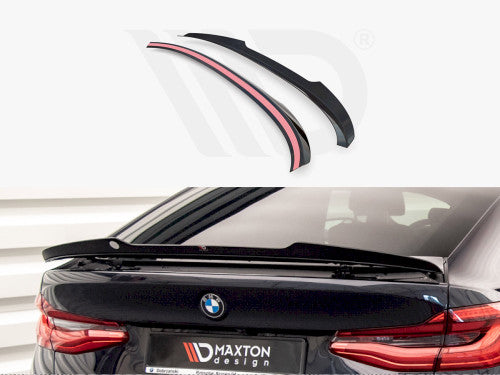 Maxton Design Gloss Black Rear Lip Spoiler Cap for BMW 6 Series GT (G32) M-Pack 2017-on - ABS Boot Spoiler OEM+ Fit