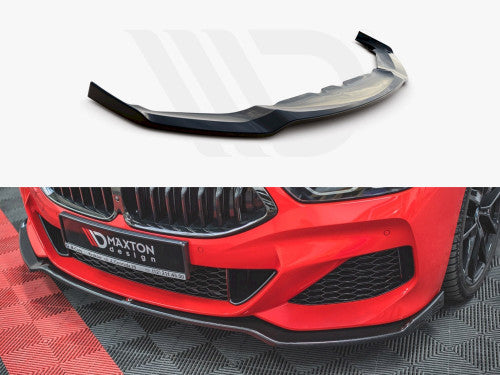 Maxton Design V2 Gloss Black Front Splitter Lip Spoiler for BMW 8 Series G15 Coupe & G16 Gran Coupe M Sport/M Pack (2018+)