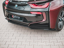 Load image into Gallery viewer, Maxton Design Central Rear Splitter for BMW i8 2014-2020 - Gloss Black ABS Rear Lip Diffuser
