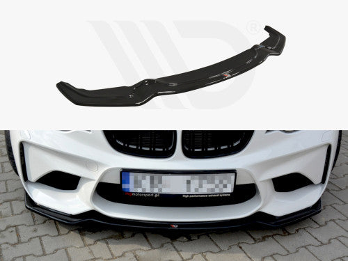 Maxton Design Gloss Black Front Splitter / Front Bumper Lip Spoiler for BMW M2 F87 Coupe (2016-on)