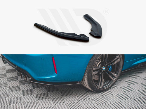 Maxton Design Gloss Black Rear Side Splitters V.2 BMW M2 F87 (2016-2020)