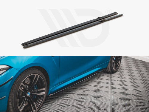 Maxton Design Gloss Black Side Skirts Diffusers V.2 BMW M2 F87 (2016-2020)