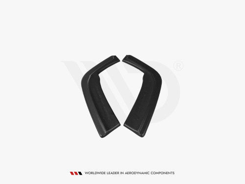 Maxton Design Gloss Black Rear Side Splitters (Rear Spats) for BMW M3 E46 Coupe 2000-2006 - ABS Plastic Pair - Performance Rear Bumper Extensions