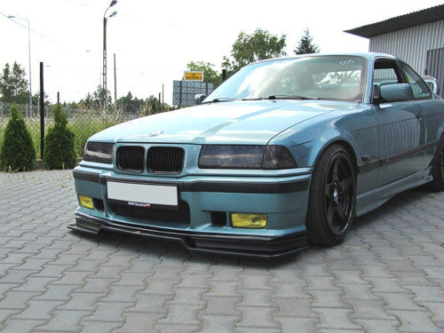 Maxton Design Front Splitter V.2 Gloss Black for BMW M3 E36 Coupe 1992-1999 | Front Lip Spoiler | ABS | Fits M-Technic Bumper