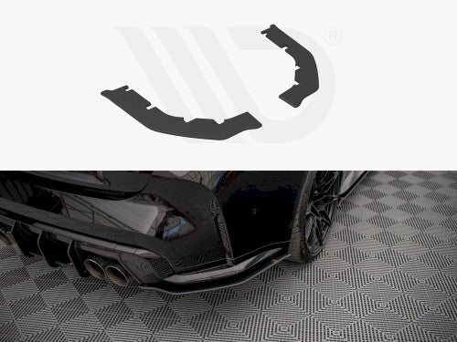 Maxton Design Street Pro Rear Side Splitters (Rear Spats) - 10mm Matte Black - Pair - BMW M4 G82 2021+ | Fits Carbon Package Only
