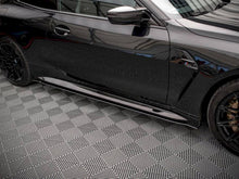 Load image into Gallery viewer, Maxton Design Street Pro Side Skirt Extensions/Diffusers (10mm ABS) for BMW M4 G82 2021-On - Matte Black or Red Core
