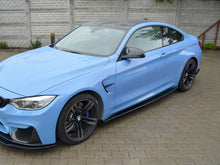 Load image into Gallery viewer, Maxton Design Gloss Black Side Skirt Extensions / Diffusers for BMW M4 F82 Coupe 2014–2020 | ABS Plastic | Mounting Kit Included
