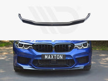 Load image into Gallery viewer, Maxton Design V1 Gloss Black Front Splitter / Front Lip / Front Bumper Lip Spoiler for BMW M5 F90 2017-2020
