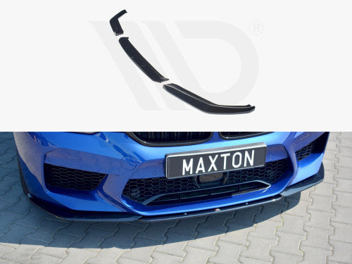 Maxton Design V.2 Gloss Black Front Splitter / Front Lip Spoiler for BMW M5 F90 (2017-2020)