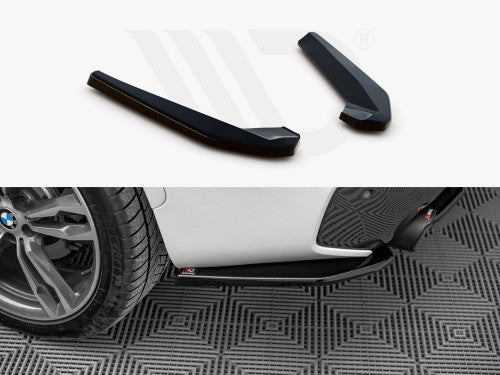 Maxton Design Gloss Black Rear Side Splitters / Rear Spats / Rear Corner Splitters for BMW X1 F48 M Sport M-Pack 2015-2019