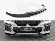 Load image into Gallery viewer, Maxton Design Gloss Black Front Splitter V.2 for BMW X6 G06 M Sport (M-Pack) 2019+ Front Lip Spoiler
