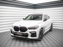 Load image into Gallery viewer, Maxton Design Gloss Black Front Splitter V.2 for BMW X6 G06 M Sport (M-Pack) 2019+ Front Lip Spoiler
