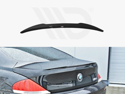 Maxton Design Gloss Black Rear Boot/Trunk Lip Spoiler Cap for BMW M6 E63 Coupe 2005-2010 - ABS Rear Wing Extension, OEM Fit, 3M Tape