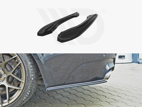 BMW M6 E63 2005-2010 Rear Side Splitters - Maxton Design Gloss Black ABS Rear Spats/Bumper Extensions, Pair