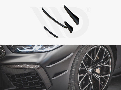 Maxton Design Front Bumper Canards (Wings) for BMW M8 Gran Coupe (F93) 2019+ | 3D Printed ABS Aero Fins | Set