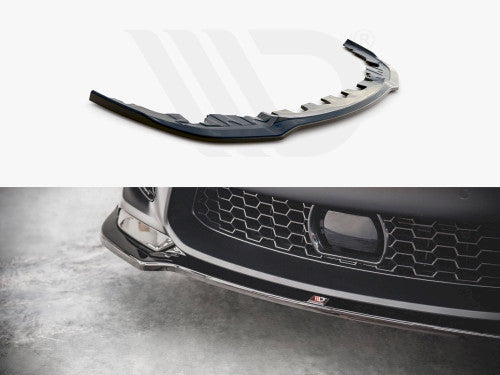 Maxton Design V2 Gloss Black Front Splitter & Front Bumper Lip Spoiler for BMW M8 Gran Coupe (F93) 2019-On