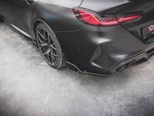 Load image into Gallery viewer, Maxton Design Gloss Black Rear Side Splitters V1 with Flaps for BMW M8 Gran Coupe F93 (2019+) - Rear Spats/Corner Splitters
