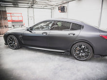 Load image into Gallery viewer, Maxton Design Gloss Black Side Skirts Diffusers V.1 with Flaps for BMW M8 Gran Coupe F93 (2019+) &amp; BMW 8 Series Gran Coupe G16 M Pack/M Sport - Side Skirt Extensions Splitters
