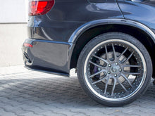 Load image into Gallery viewer, Maxton Design Gloss Black Rear Side Splitters (Rear Spats) for BMW X5 E70 Facelift LCI M Sport Rear Bumper 2010-2013 - Pair
