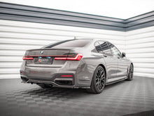 Load image into Gallery viewer, Maxton Design Rear Centre Splitter with Vertical Bars - Gloss Black - BMW 7 Series G11 LCI Facelift (2019+) M Pack/M Sport Rear Diffuser Style
