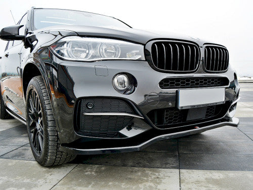 Maxton Design Gloss Black Front Splitter V.1 BMW X5 F15 M50D (2014-2018)