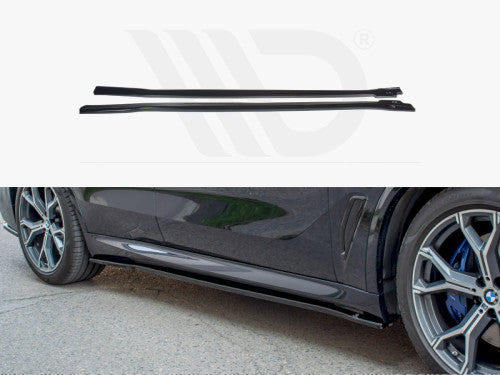 Maxton Design Gloss Black Side Skirt Diffusers/Extensions for BMW X5 G05 M Sport (2018+) - Pair