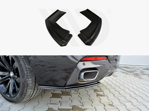 BMW X6 F16 M Sport 2014-2019 Maxton Design Rear Side Splitters (Rear Spats/Bumper Extensions) - Gloss Black