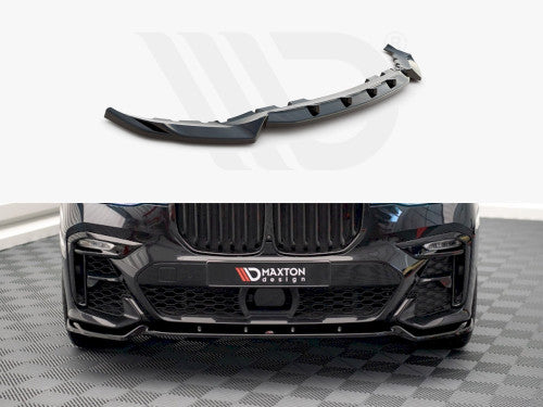 Maxton Design Gloss Black Front Splitter V2 for BMW X7 G07 2018+ | Front Bumper Lip Spoiler