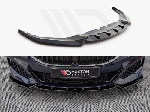 Maxton Design V3 Gloss Black Front Splitter / Bumper Lip Spoiler for BMW 8 Series G15 Coupe (2018+) & G16 Gran Coupe (2019+) M Sport (M-Pack)