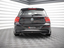 Load image into Gallery viewer, Maxton Design Gloss Black Rear Diffuser-Style Central Splitter with Vertical Bars for BMW 1 Series F20 2011-2015
