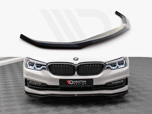 Maxton Design V.1 Gloss Black Front Splitter for BMW 5 Series G30 (2017-2020) | ABS Front Bumper Lip Spoiler