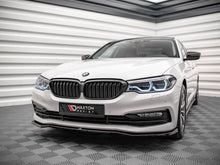 Load image into Gallery viewer, Maxton Design V.1 Gloss Black Front Splitter for BMW 5 Series G30 (2017-2020) | ABS Front Bumper Lip Spoiler
