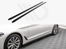 Load image into Gallery viewer, Maxton Design Gloss Black Side Skirt Diffusers (Pair) for BMW 5 Series G30 2017-2020 | ABS Side Splitter Extensions | Mounting Kit Included
