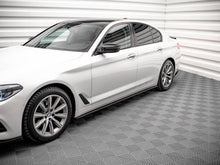 Load image into Gallery viewer, Maxton Design Gloss Black Side Skirt Diffusers (Pair) for BMW 5 Series G30 2017-2020 | ABS Side Splitter Extensions | Mounting Kit Included
