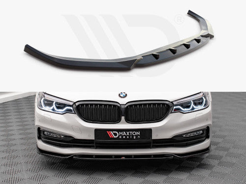 Maxton Design Gloss Black Front Splitter V.2 for BMW 5 Series (G30) 2017-2020 Front Lip Spoiler