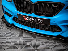 Load image into Gallery viewer, Maxton Design Black + Gloss Flaps Street Pro Front Splitter V.1 (+Flaps) BMW M2 Competition F87 (2018-2020)
