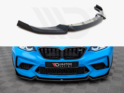 Maxton Design Gloss Black Front Splitter V.2 BMW M2 Competition F87 (2018-2020)