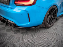 Load image into Gallery viewer, Maxton Design Black + Gloss Flaps Street Pro Rear Side Splitters (+Flaps) BMW M2 F87 (2016-2020)
