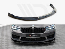 Load image into Gallery viewer, Maxton Design V1 Gloss Black ABS Front Splitter / Front Lip Spoiler for BMW M5 F90 LCI Facelift (2020+)
