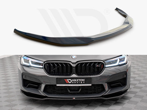 Maxton Design Gloss Black Front Splitter V.2 for BMW M5 F90 LCI Facelift (2020+) – Front Lip / Bumper Lip Spoiler ABS