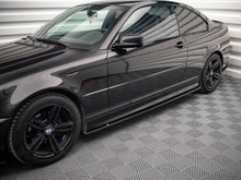 Load image into Gallery viewer, Maxton Design Gloss Black Side Skirts Diffusers V.2 for BMW 3 Series E46 Coupe M Sport (M-Pack) 1999-2005
