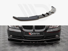 Load image into Gallery viewer, Maxton Design V.1 Gloss Black Front Splitter / Front Bumper Lip Spoiler for BMW 3 Series E90 Saloon (Sedan) 2004-2008 ABS OEM Fit
